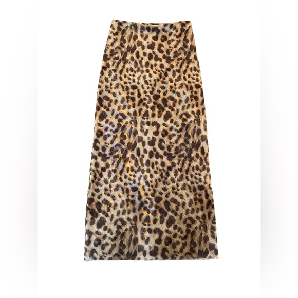 Zara Leopard Print Midi Skirt - Size Small - Picture 8 of 8